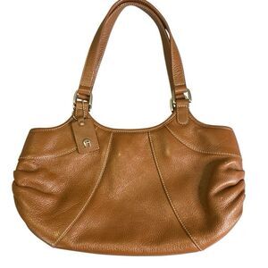 Etienne Aigner Brown Leather Women’s Equestrian Style Handbag Purse